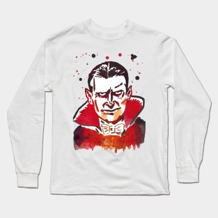 Dracula in Red with Spatter Long Sleeve T-Shirt